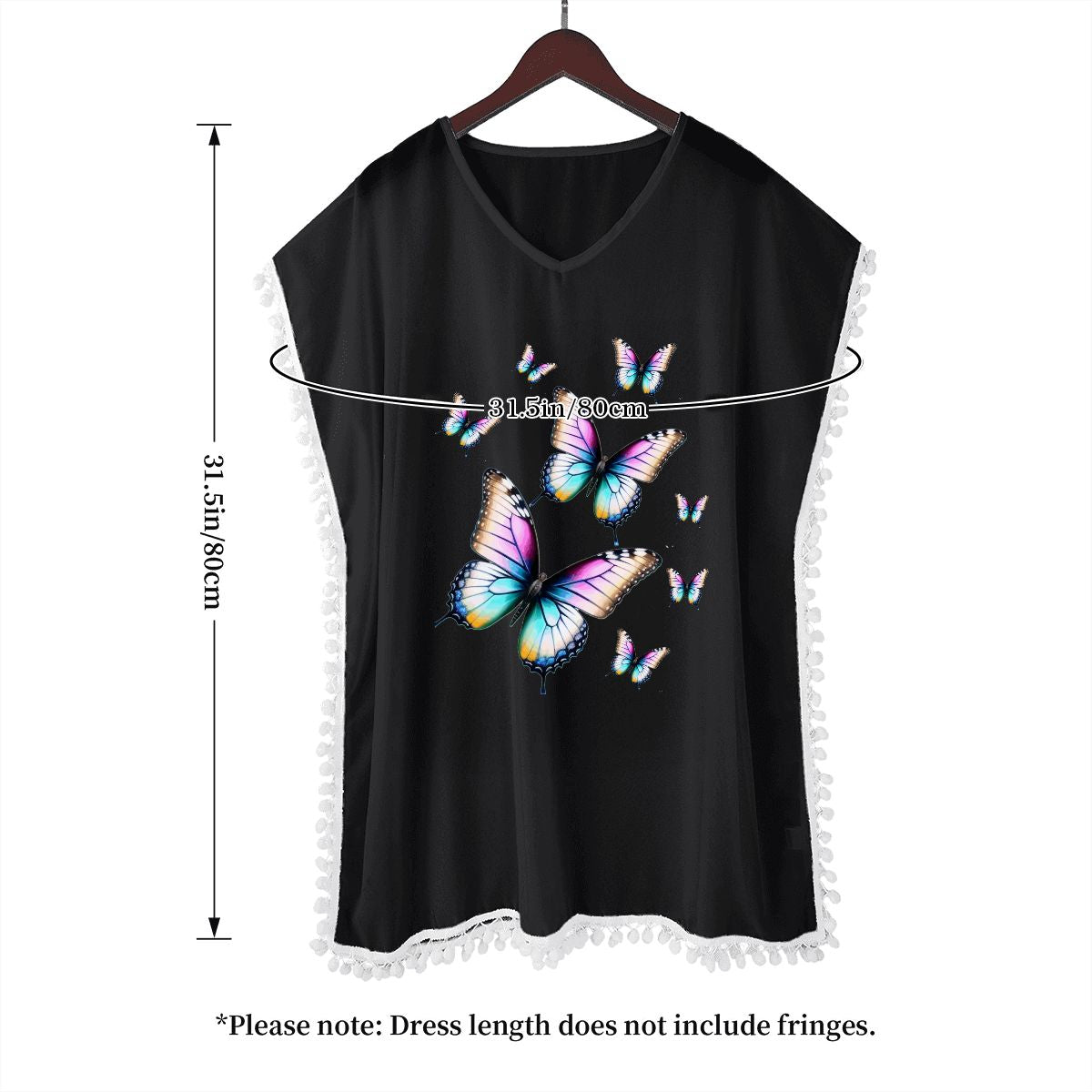 Women's Beautiful Butterflies Chiffon Beach Coverup