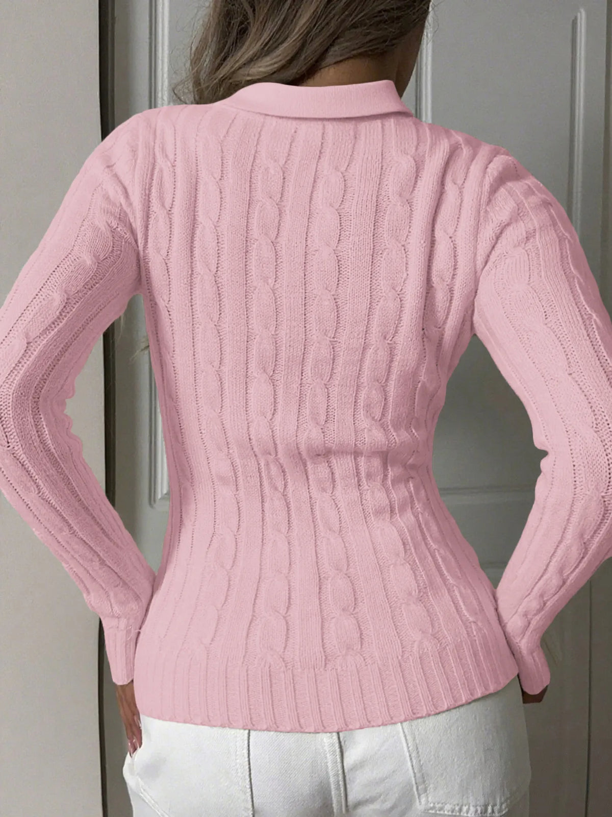 Cable Knit Long Sleeve Sweater