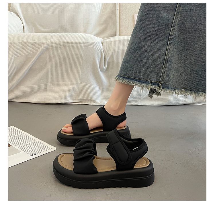 Women's Ruched Platform Sandals