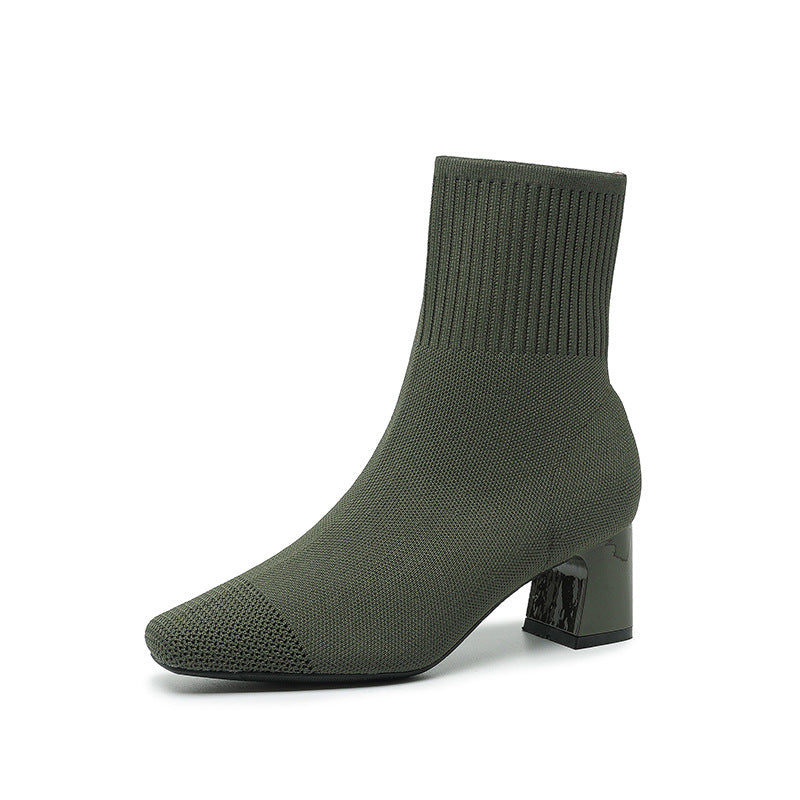 Women's Elastic Knit Sock Boots