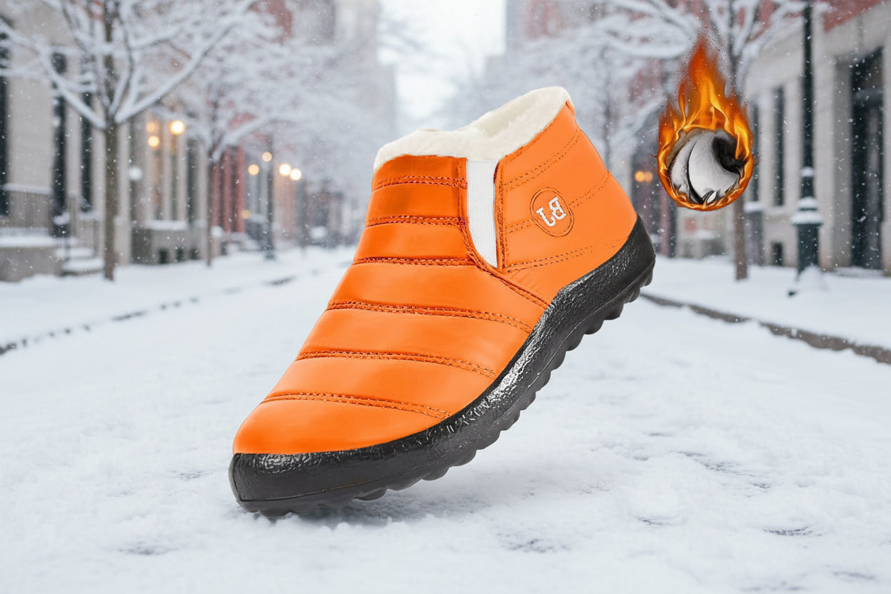 Botas de algodón cálidas y ligeras con acolchado para mujer – Botines de invierno antideslizantes para exteriores