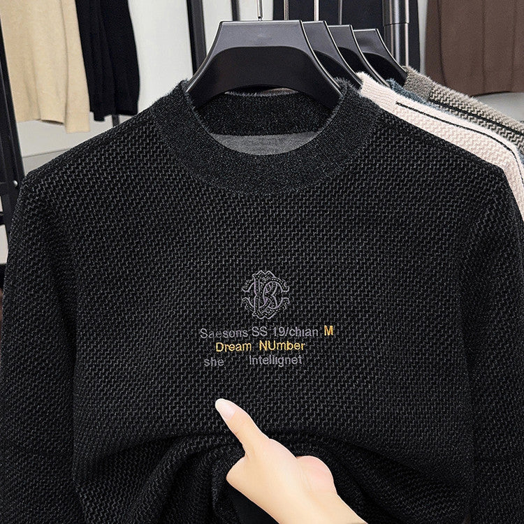Thickened Warm Crew-neck Casual Knit Sweater