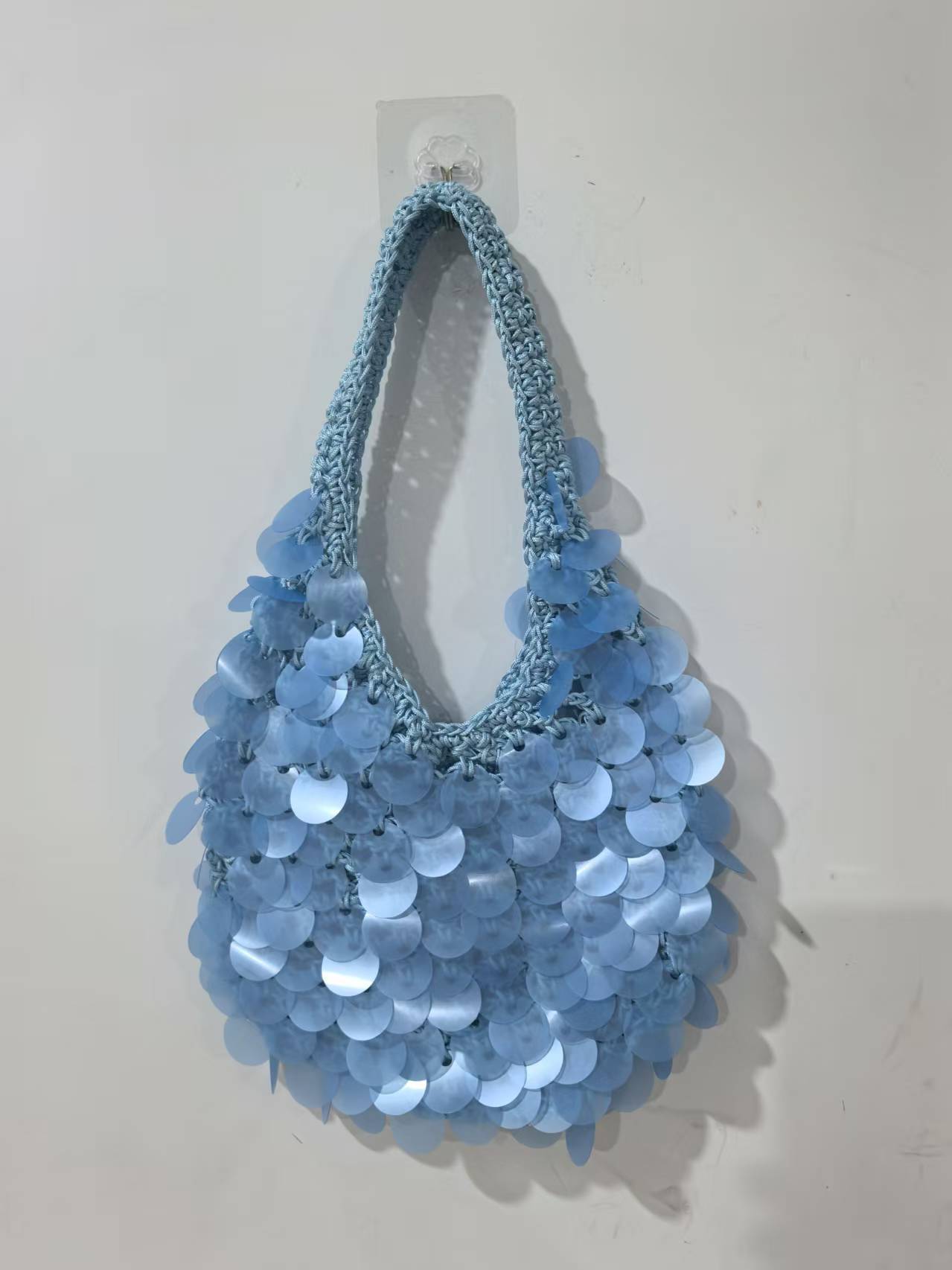 New High-End Handmade Natural Sequin Handbag For Women