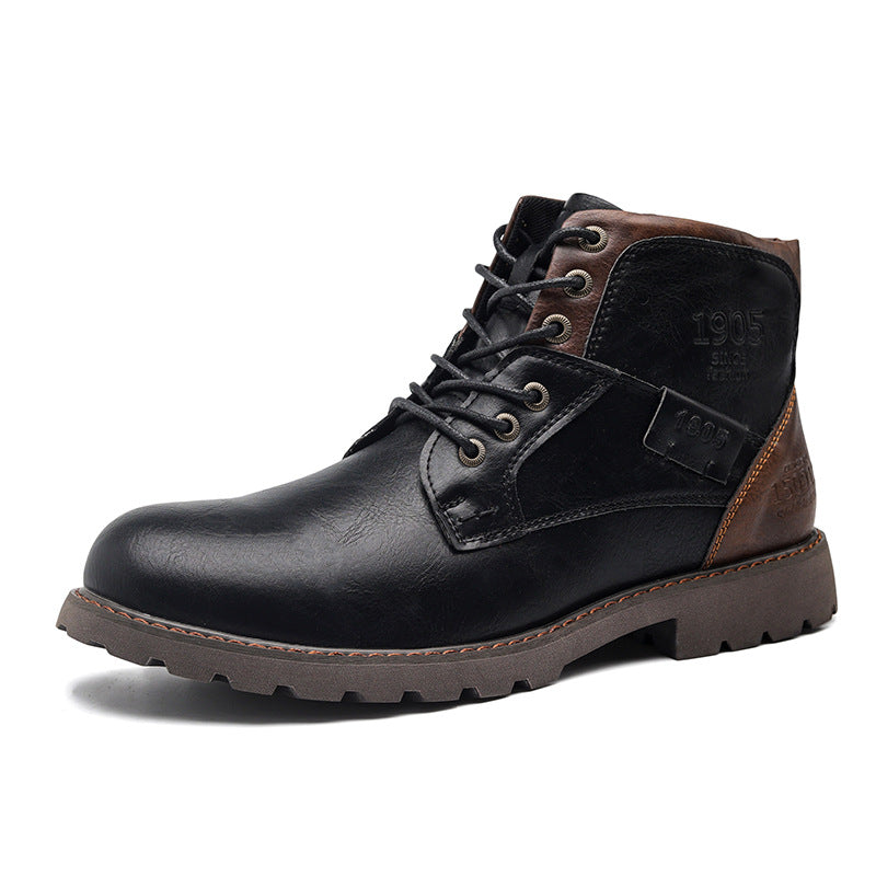 Men's Retro British Style Leather Boots