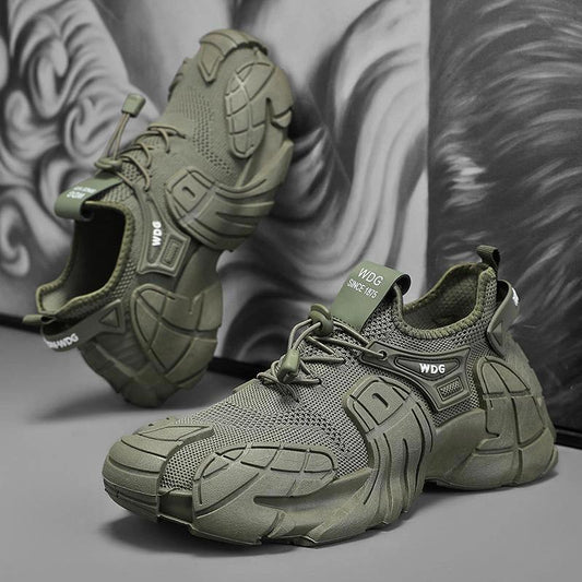 Zapatillas deportivas de malla tejida transpirables y de moda para hombre
