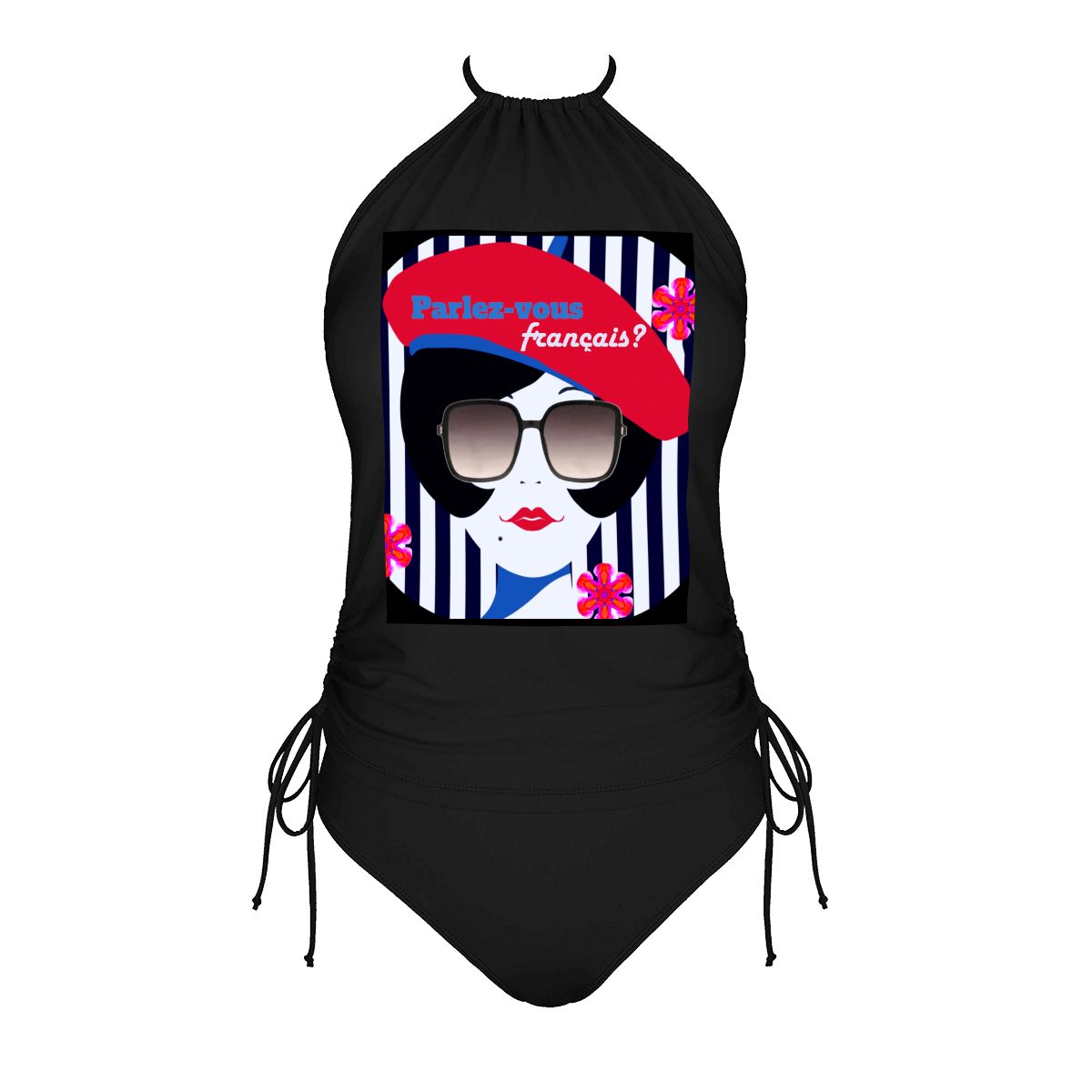 Women's French Girl in Beret Tankini Swimwear Set (Made in USA)