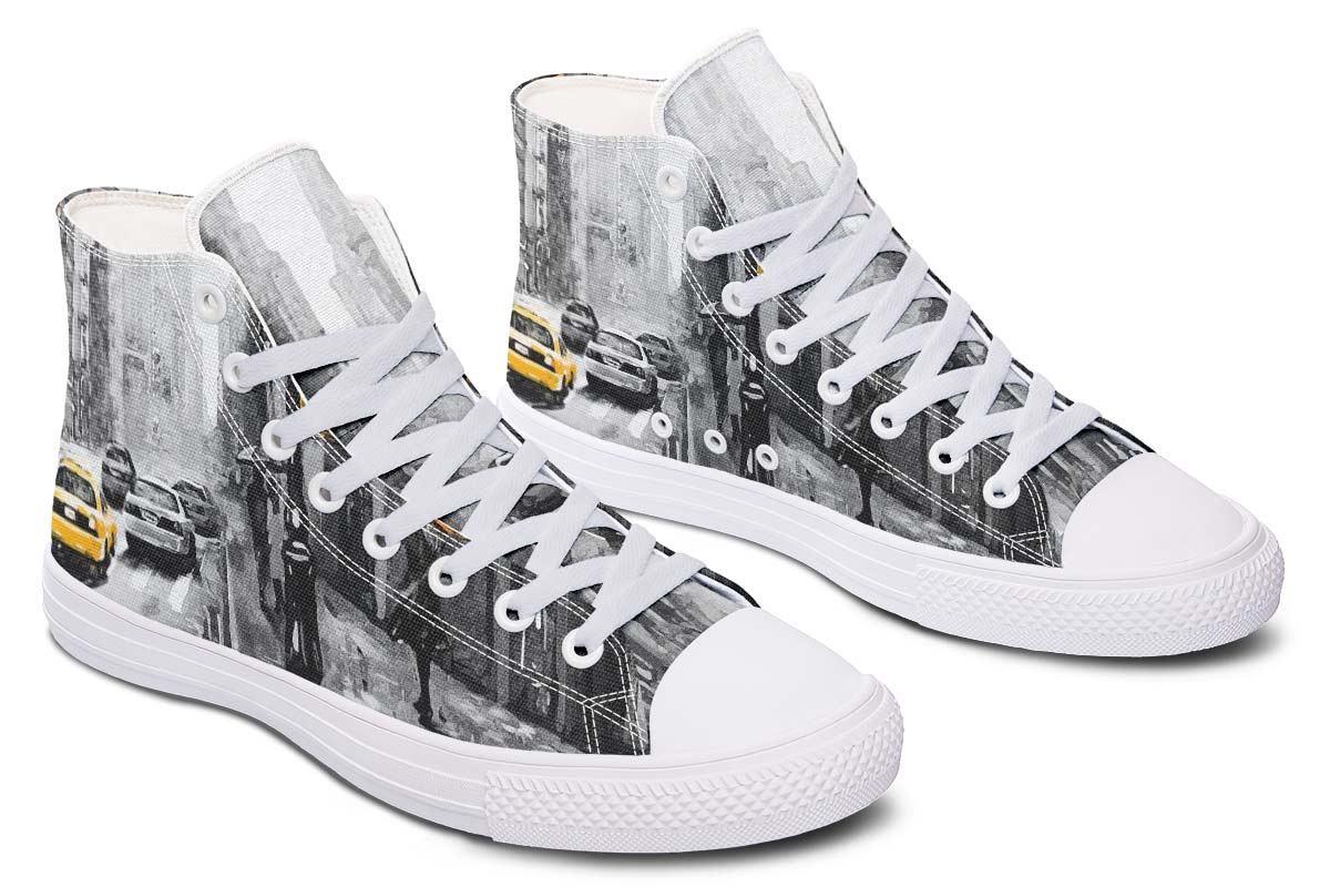 Printed Couple High-top Canvas Shoes
