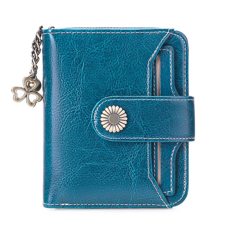 Oil Wax Genuine Leather Wallet