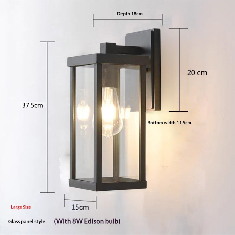 American Simple Outdoor Waterproof Wall Lamp