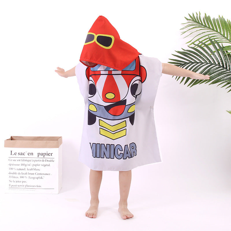 Microfiber Children's Cloak Double-sided Velvet Quick-drying Beach Towel