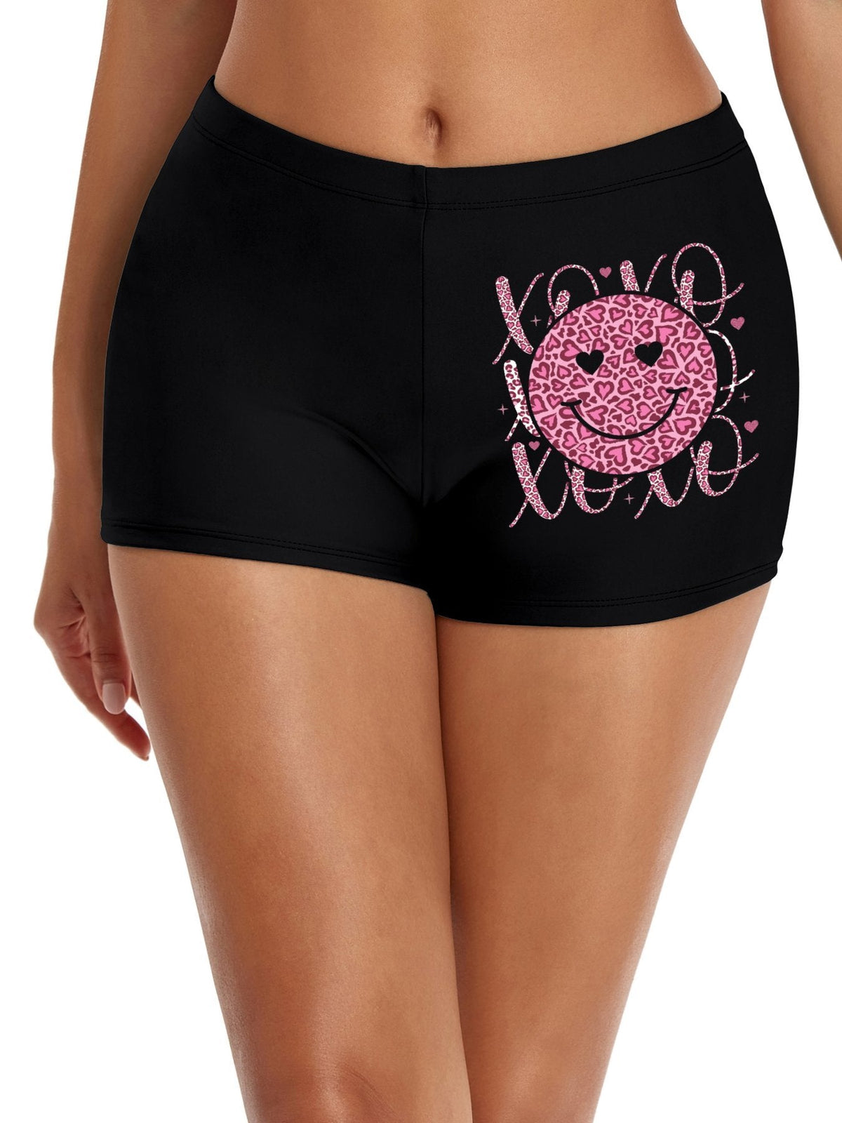 Happy Face XO's Boxer Brief Boyshorts for Women (Made in USA)