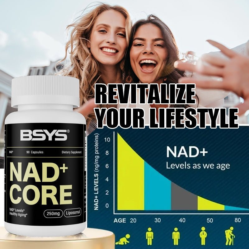 NAD Supplements Anti-Aging Vitality Support Metabolic & Cognitive Health Boost Mitochondrial Energy Enhancement  Healthy Weight Management & Insulin Balance Aid  Active Aging Formula