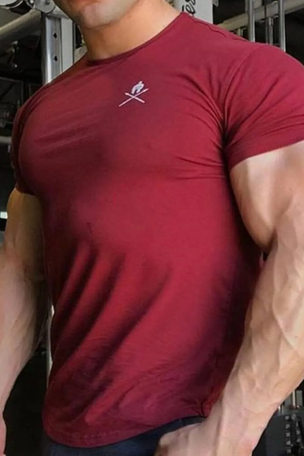 Camiseta de manga corta y cuello redondo para hombre