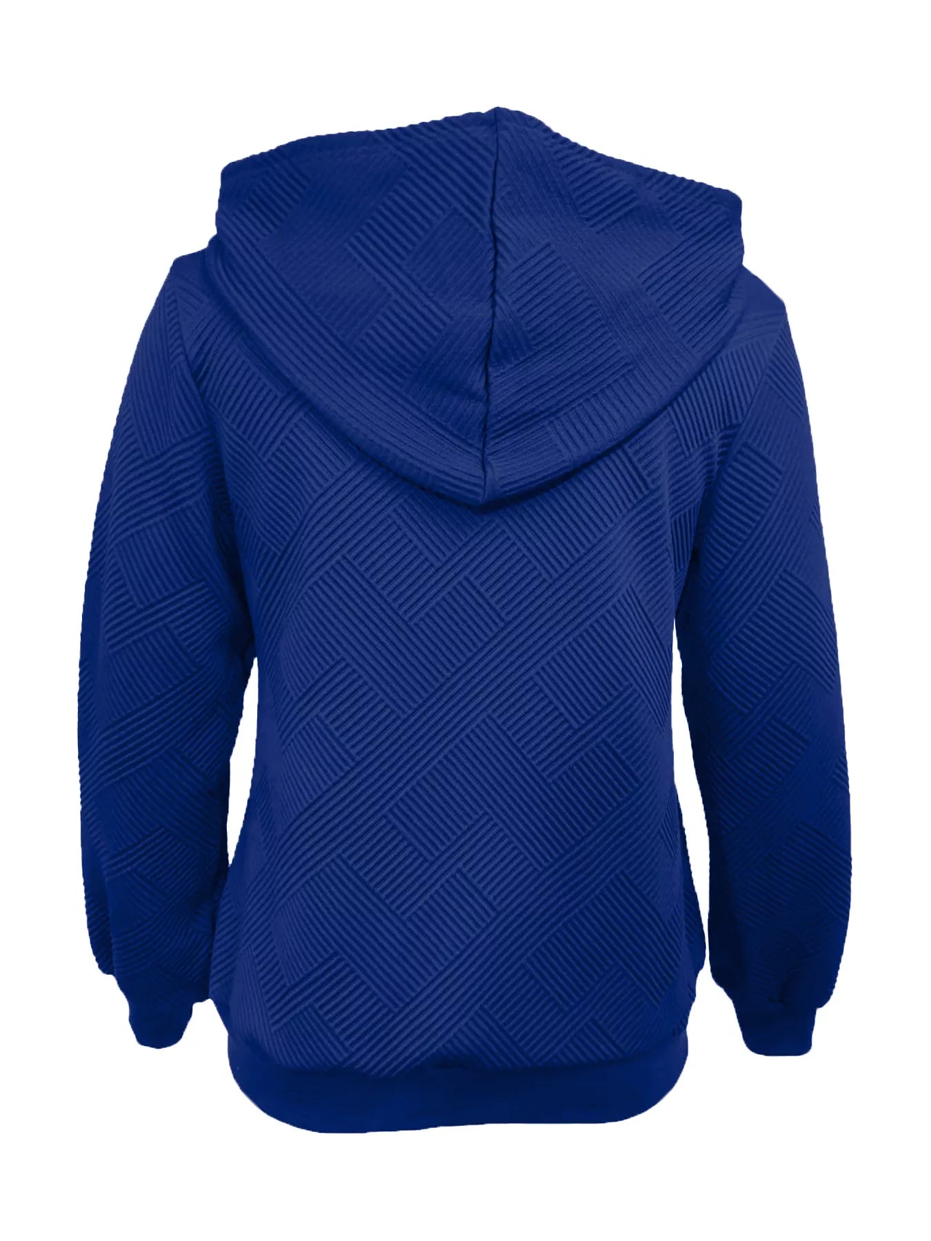 Sudadera con capucha y cremallera con textura y cordón