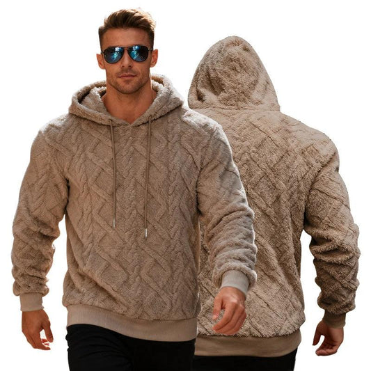 Men's Casual Heavy Double-sided Loose Pullover Hoodie