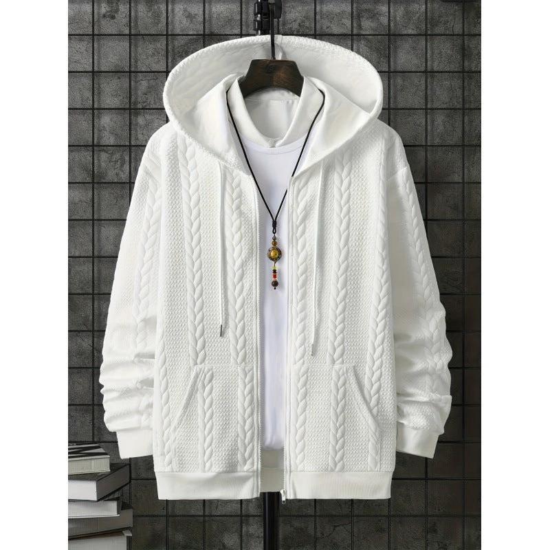 Men's Plus-sized Casual Hooded Sweater