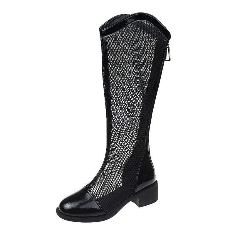 Women's Thin Mesh Long Skinny Knight Boots
