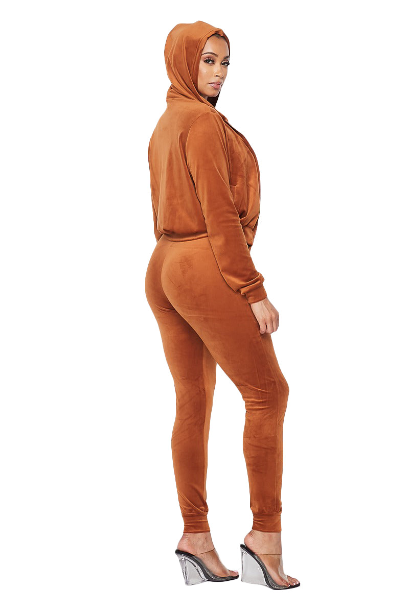 Traje de Chándal de Terciopelo de 3 Piezas