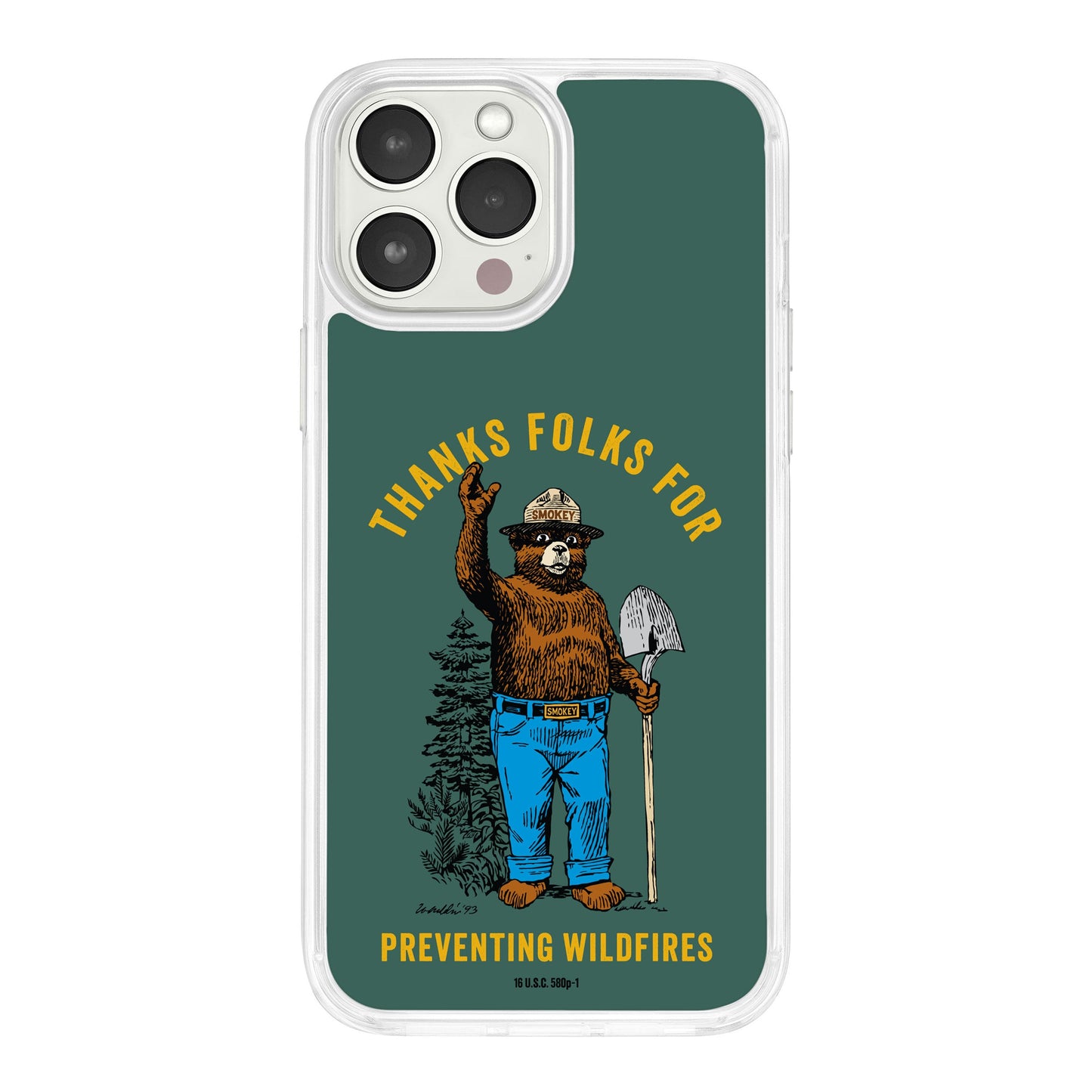 Smokey Bear Classic HD Apple iPhone 12 Series Mag-Safe Phone Case