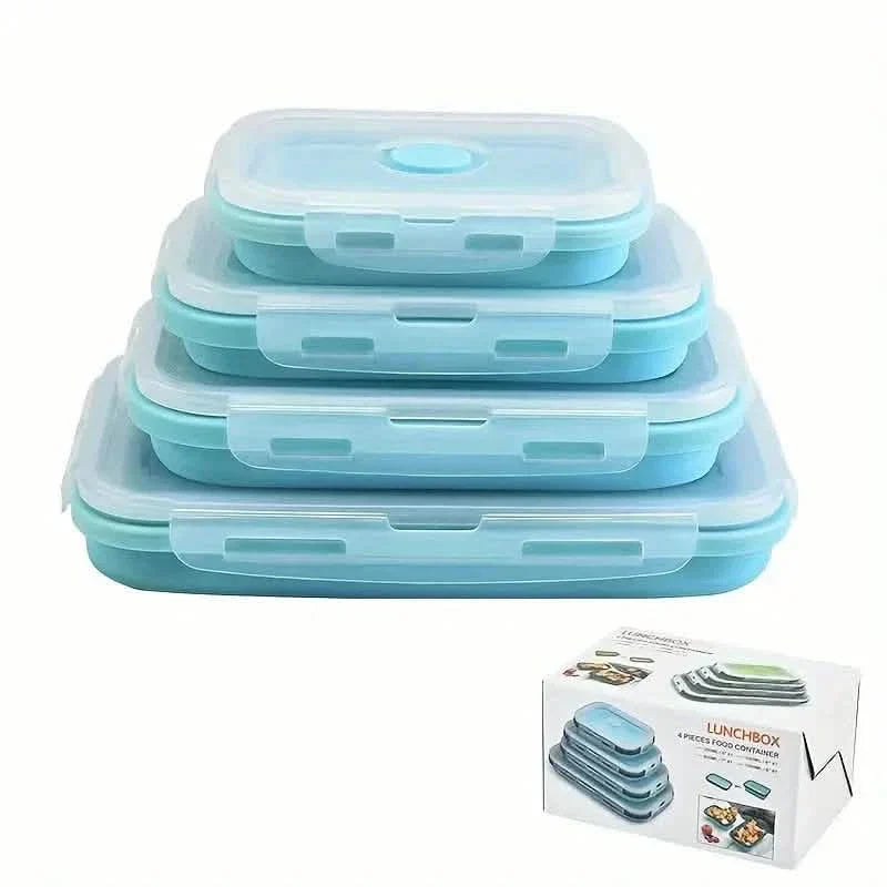 4-Piece Set: Plastic Food Storage Containers With Lids