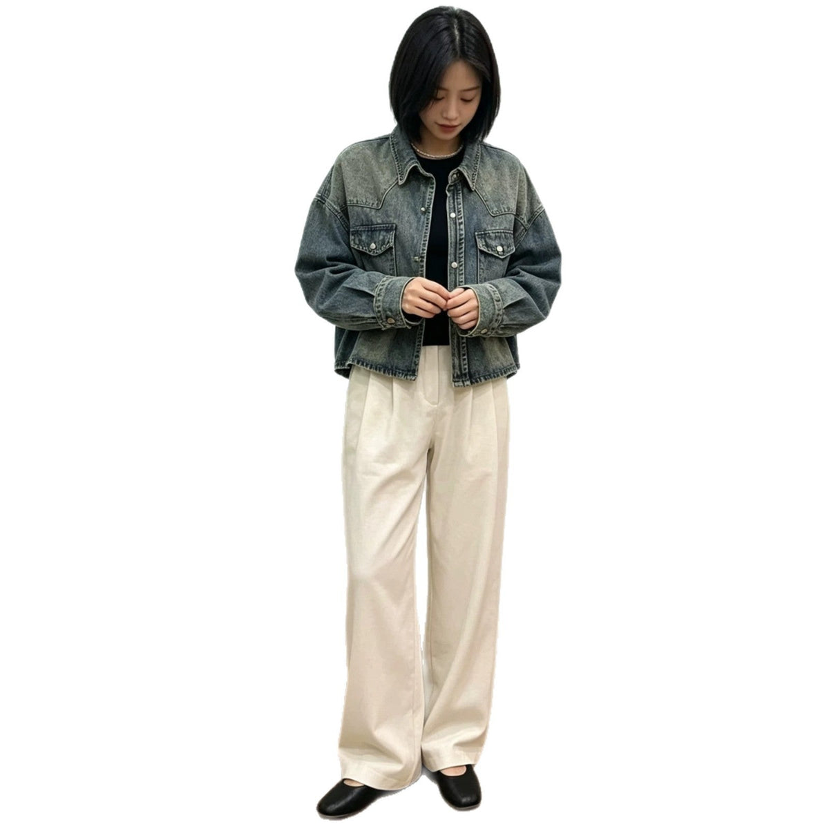 Loose-fitting Casual Women's Denim Jacket