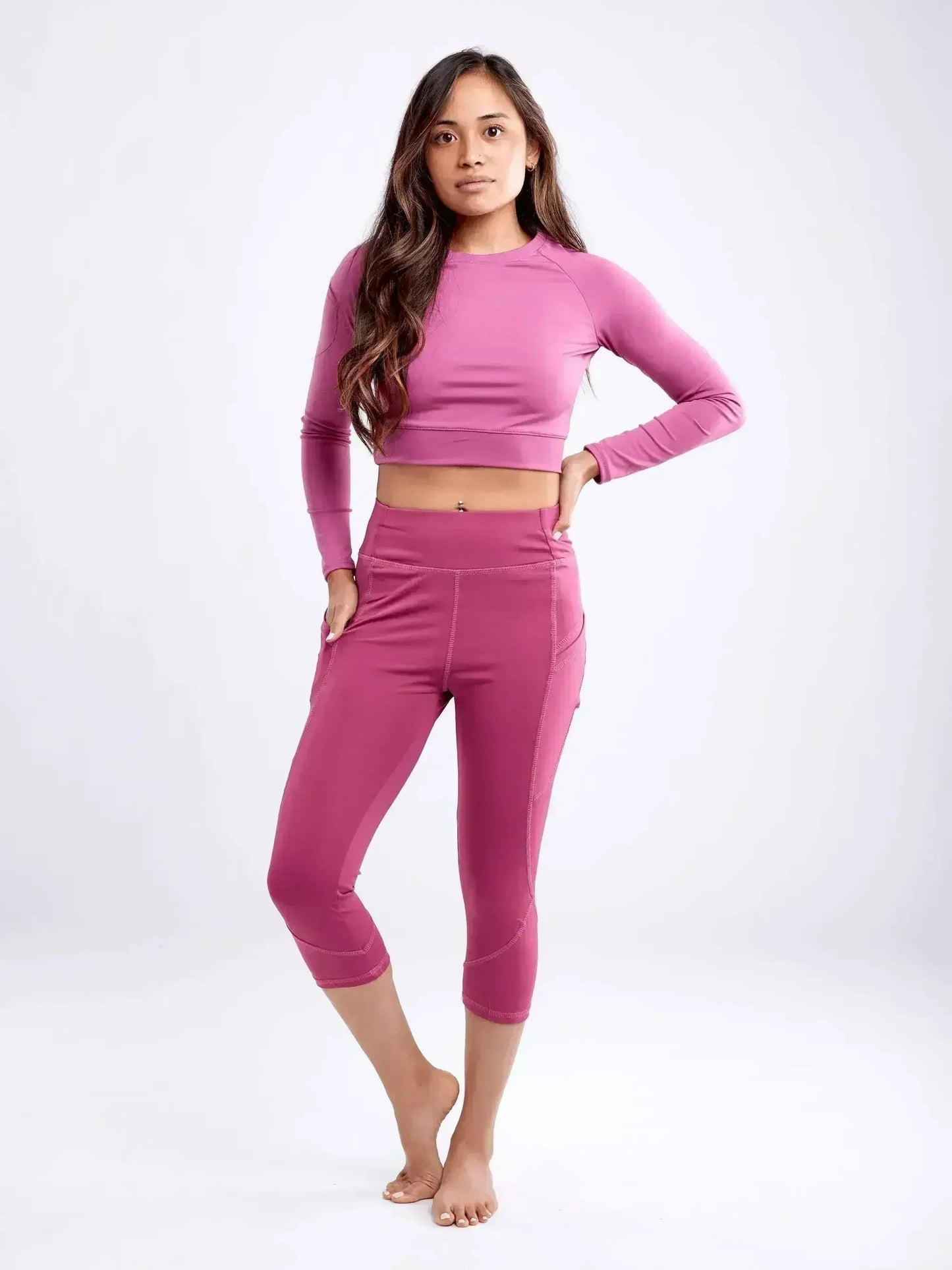 Long-Sleeve Crop Top
