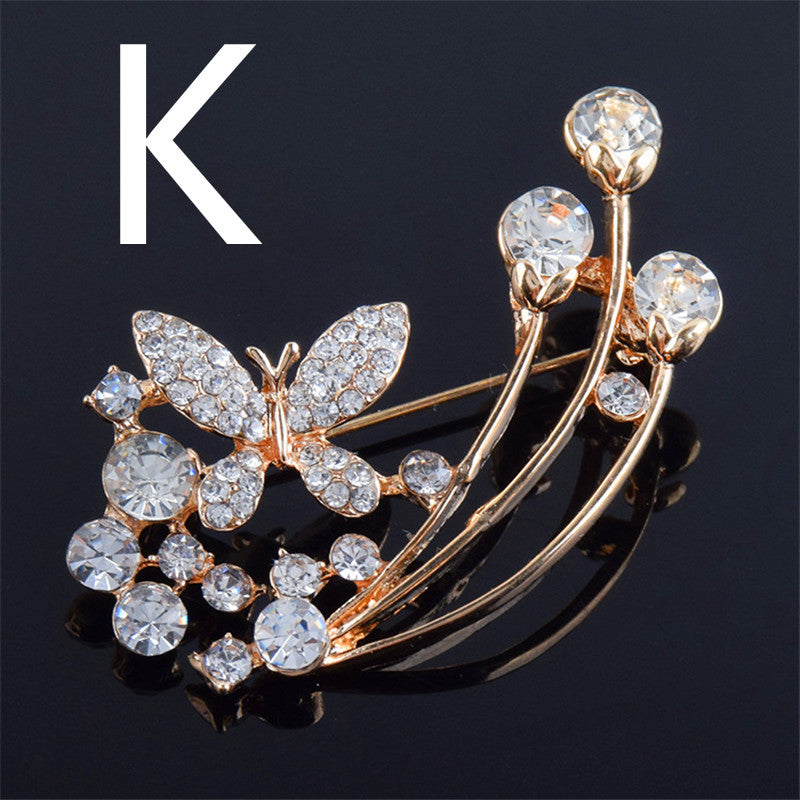 Ladies Zircon Brooch Dress Jacket Accessories