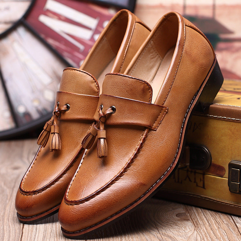 Men's British Retro Slip-on Tassel Loafers