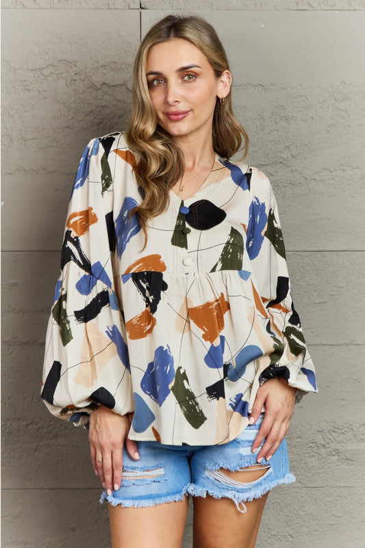 Blusa estampada multicolor Hailey & Co Wishful Thinking