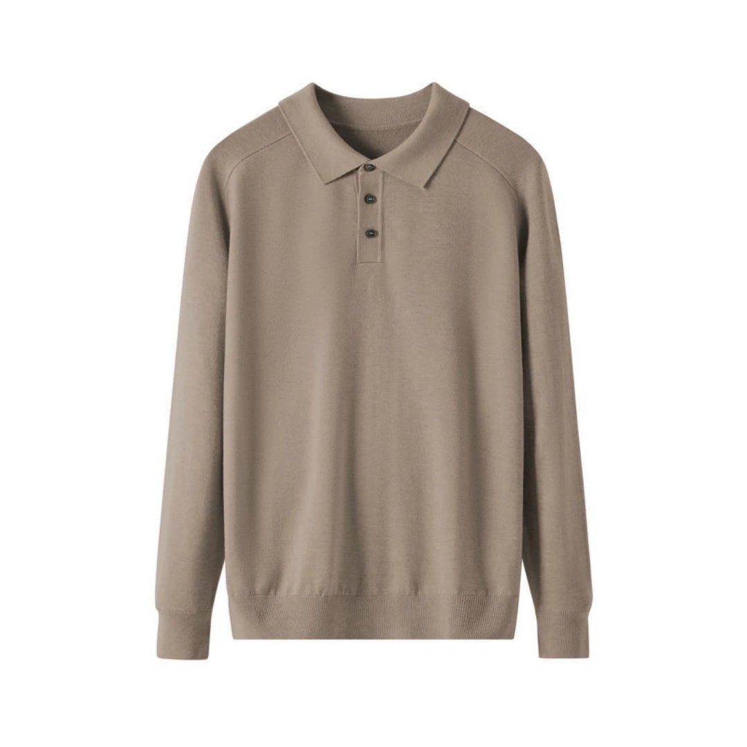 Men's Lapel Long Sleeve Sweater