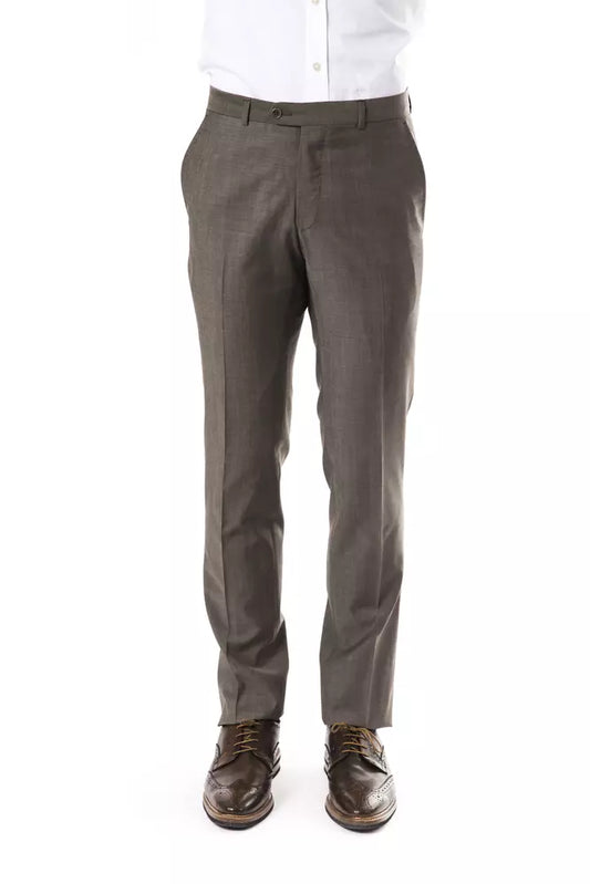 Uominitaliani Pantalón de traje de hombre de lana gris