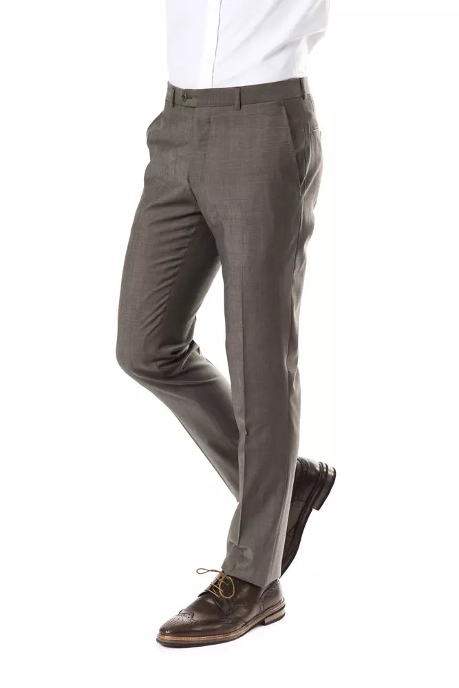 Uominitaliani Pantalón de traje de hombre de lana gris