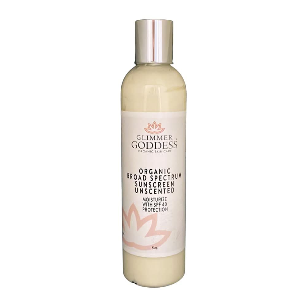 GLIMMER GODDESS Organic Broad Spectrum SPF 40  Sunscreen - Unscented