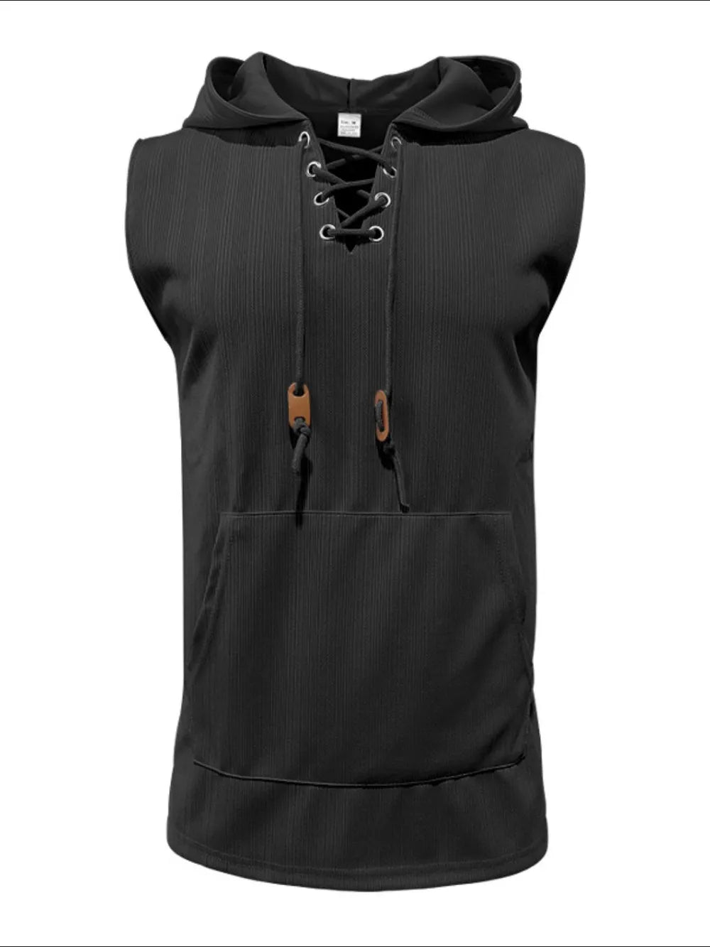 Sudadera con capucha y cordones para hombre