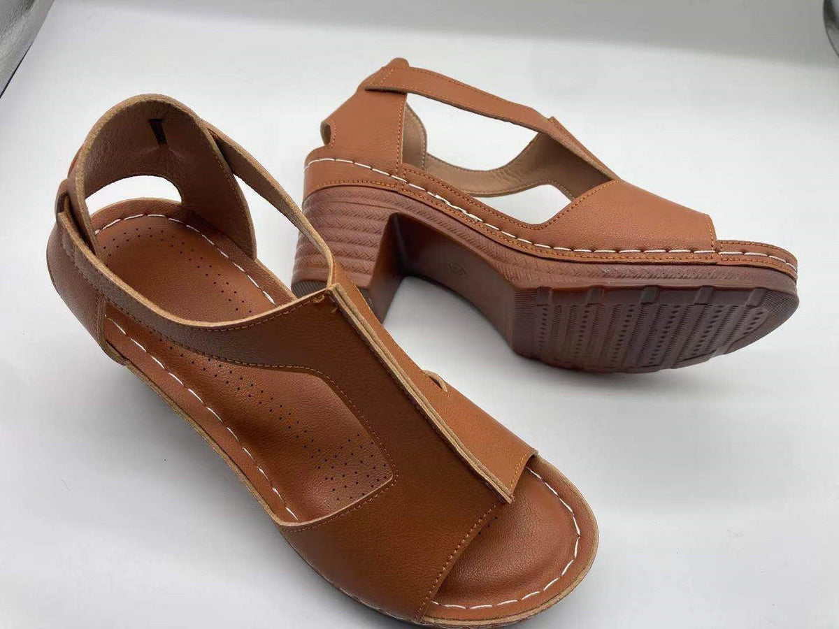 Peep Toe Wedge Sandals
