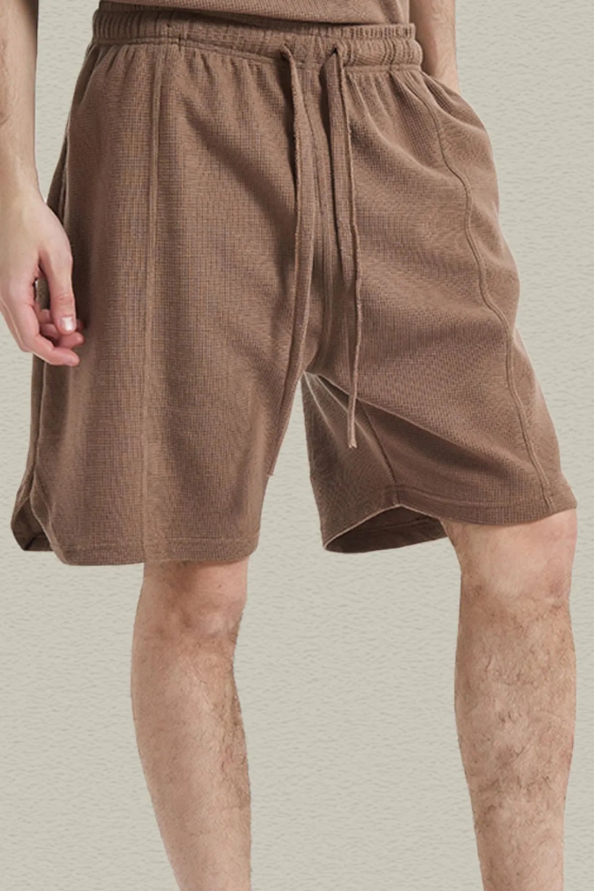 Pantalones cortos de hombre con cordón y bolsillos