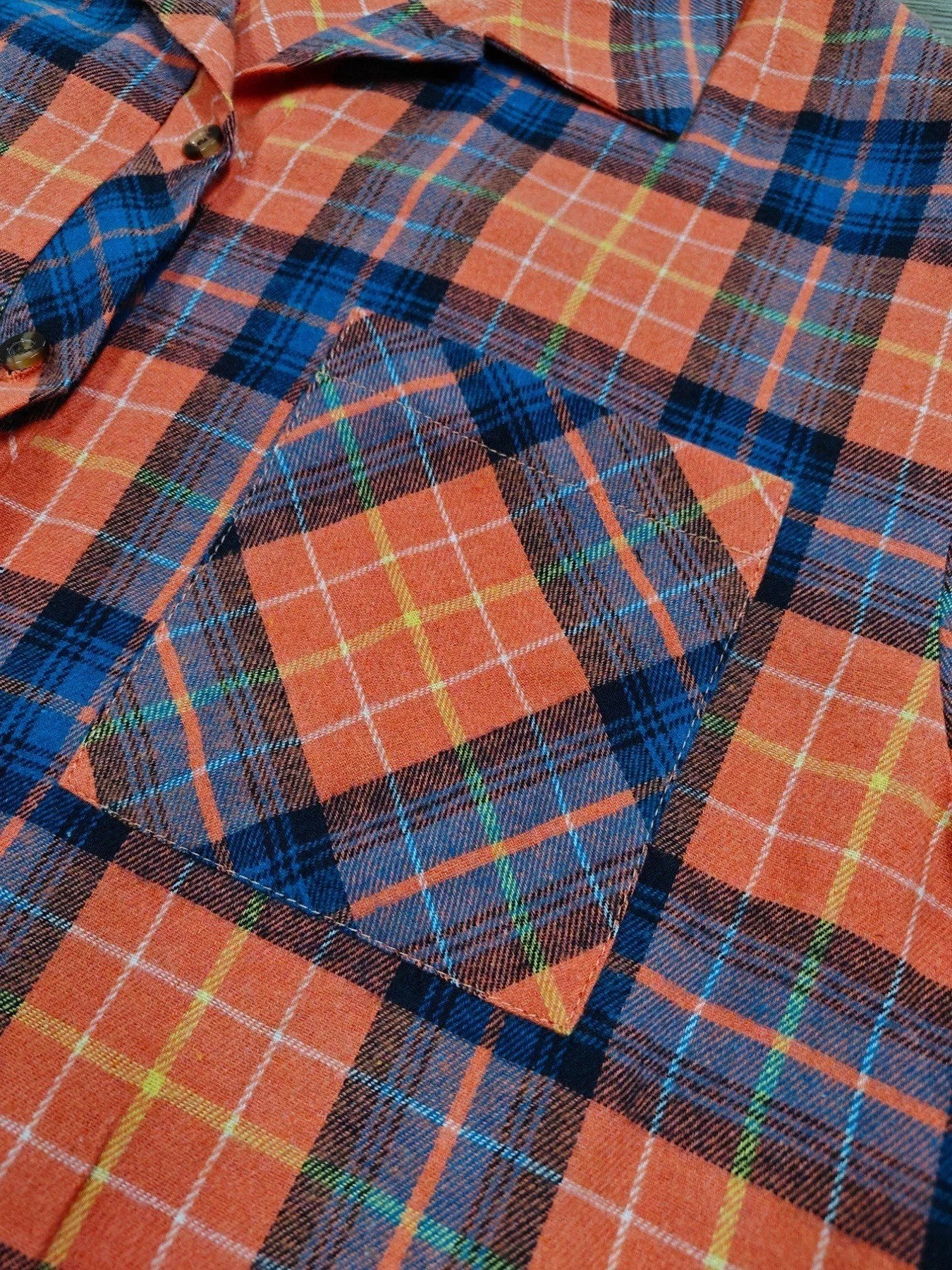 Plaid Button-Up Long Sleeve Shirt
