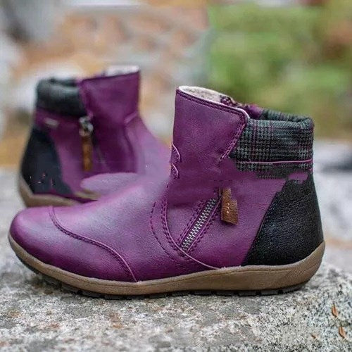 Women's Double Zipper Snow Boots