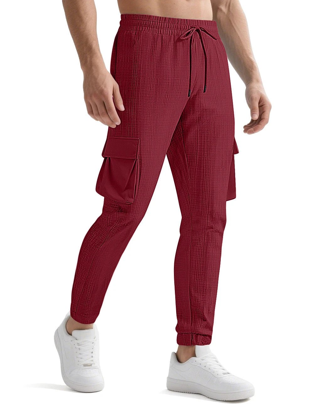 Fashion Sport Casual Trendy Drawstring Multi-pocket Pants For Men