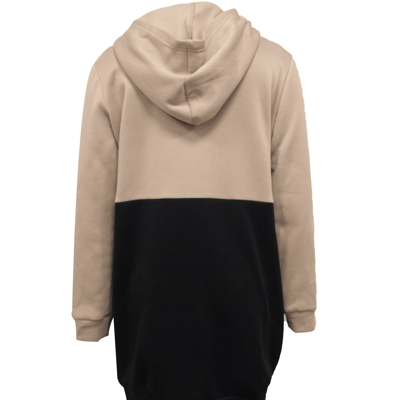 Vestido de sudadera con capucha de cuadros escoceses y ciervos para mujer