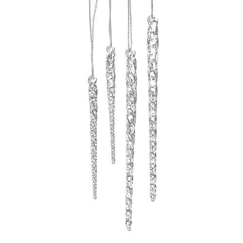 Kurt Adler 312Inch512Inch Clear Glass Icicle Ornament Set of 24 Pieces 1