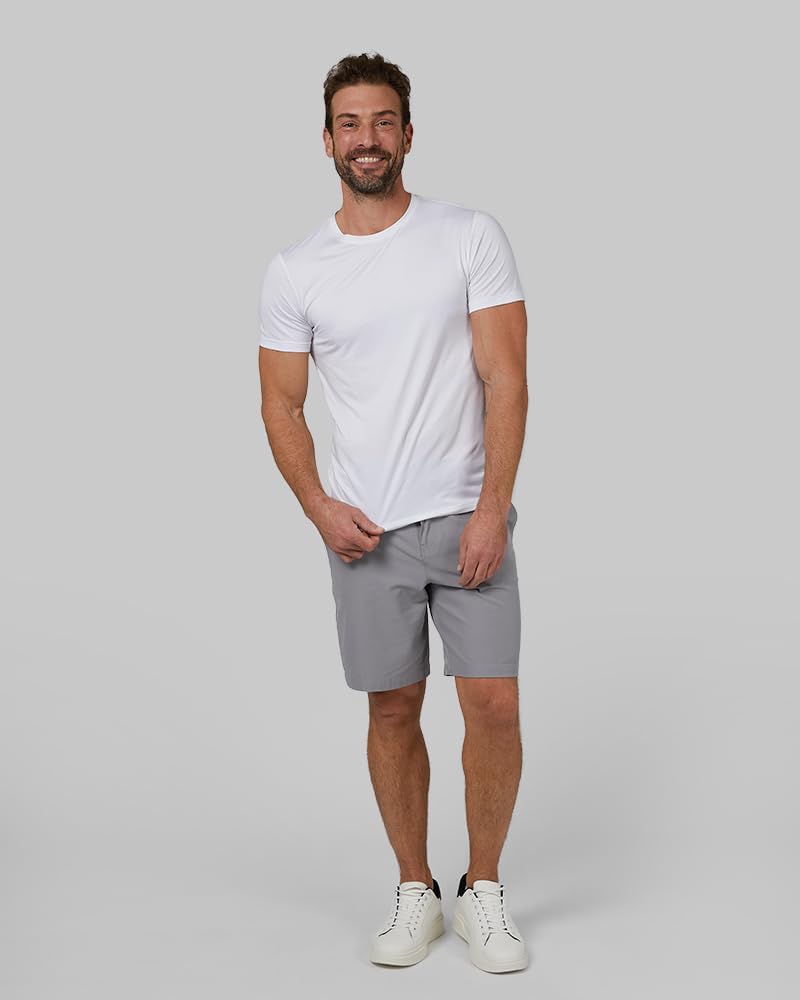 Camiseta de cuello redondo 32 Degrees para hombre, paquete de 4 | Antiolor | Secado rápido | Elástico en 4 direcciones