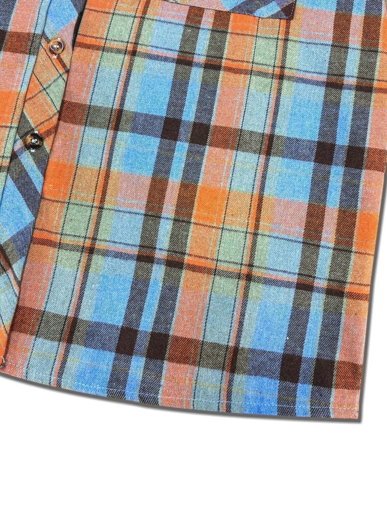 Plaid Button-Up Long Sleeve Shirt
