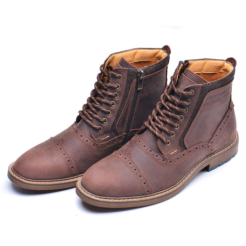 Men  Casual High Top Martin Boots Fashion