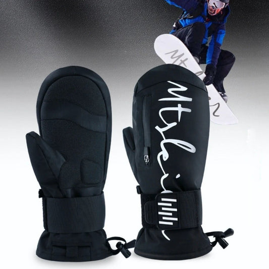 Guantes de esquí para hombre cálidos, impermeables, con amortiguación integrada en la muñeca y chapa absorbente de golpes