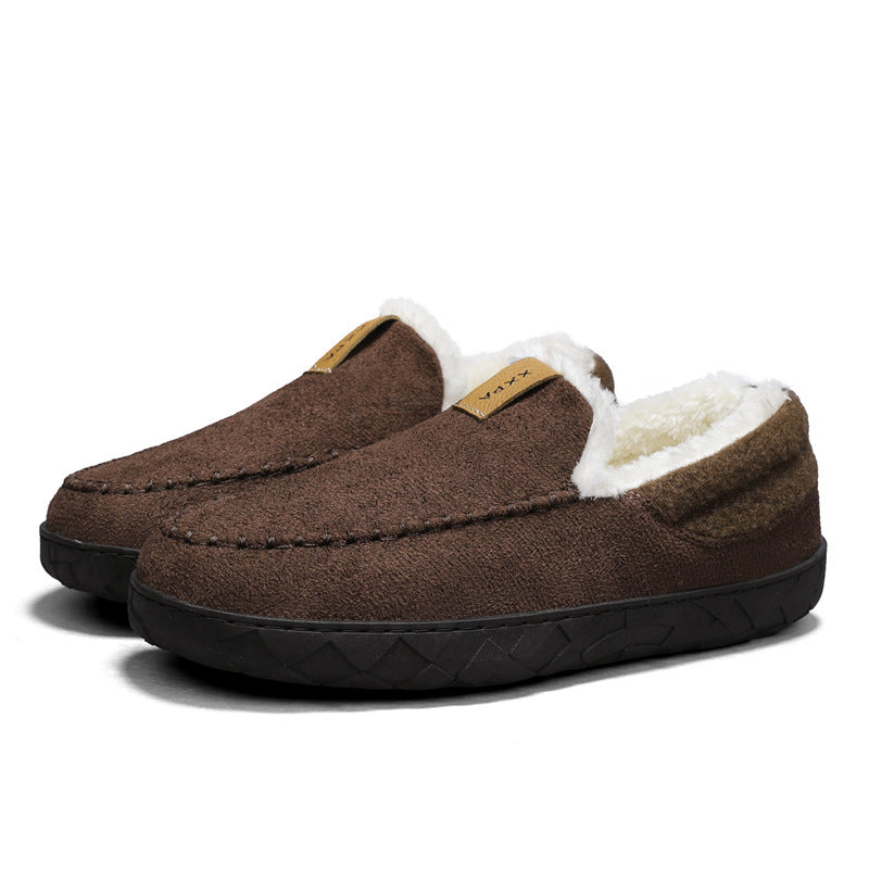 Men's Slip-On Fleece-Lined Snow Boots