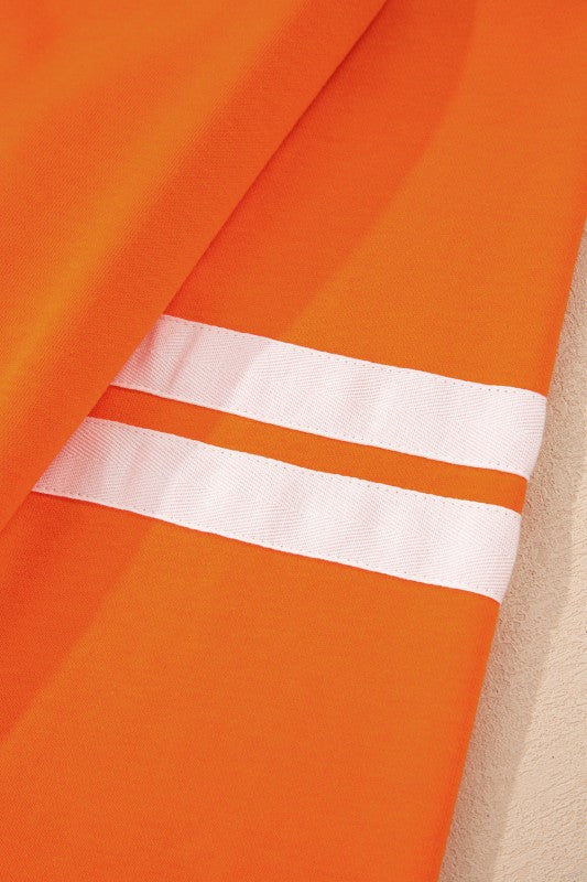 Conjunto de jersey y minifalda Varsity Stripe
