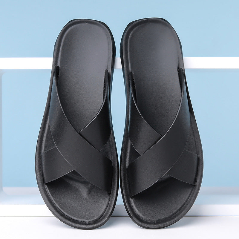 Men's Leather Casual Slippers