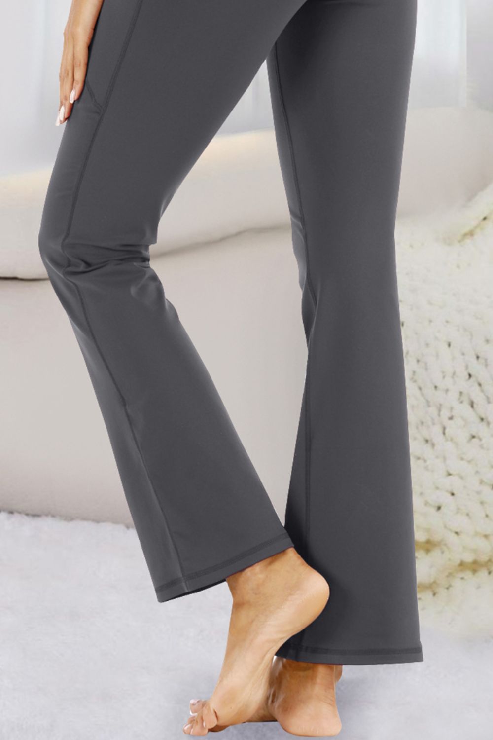 Pantalones deportivos de talle alto con bolsillos