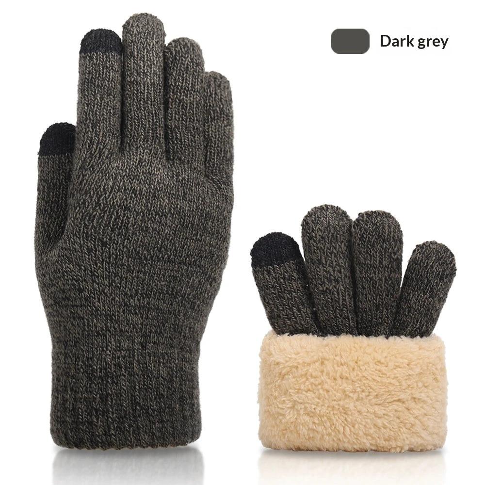 Fall And Winter Touchscreen Gloves For Men With Fleece Lining